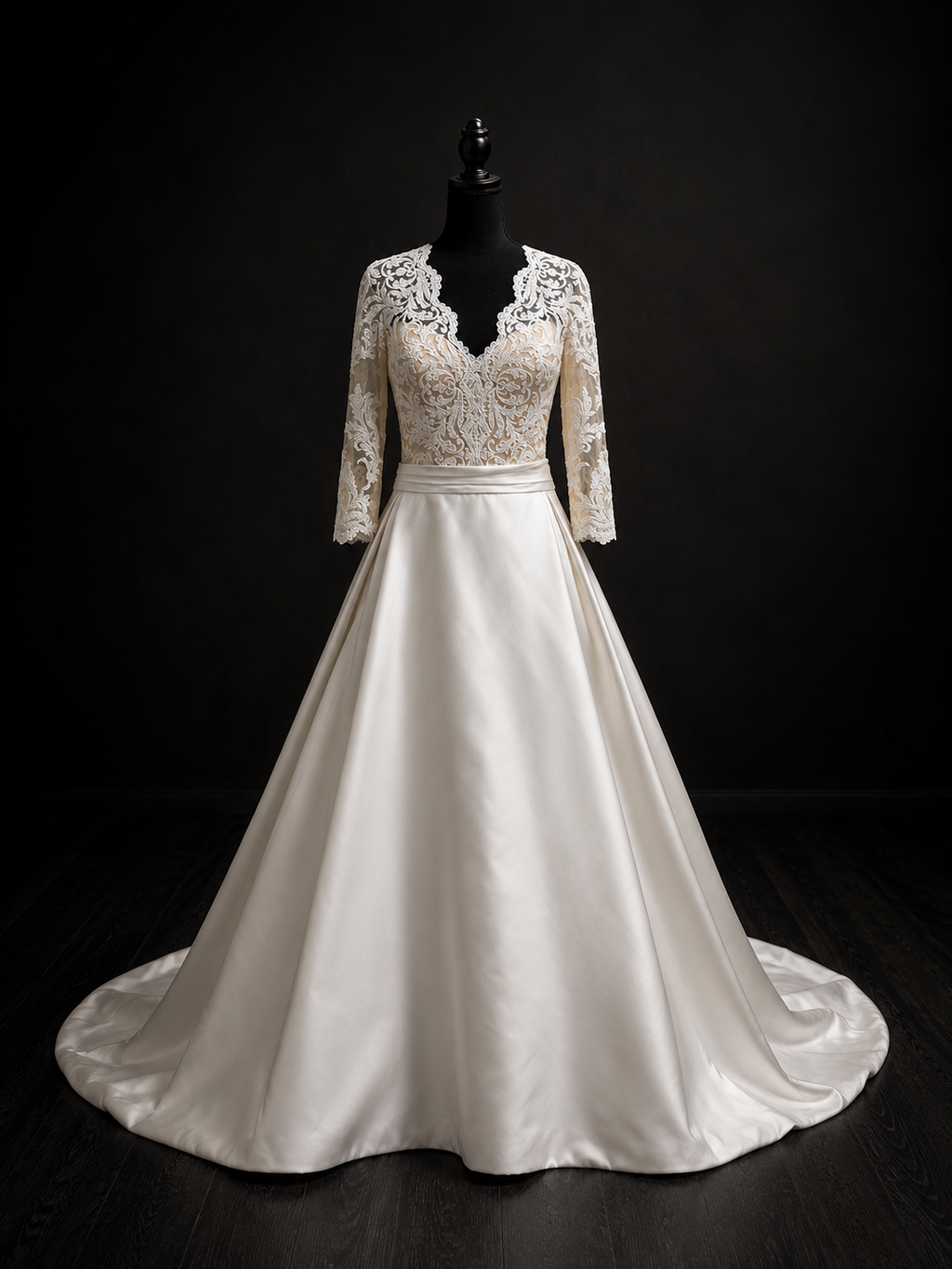 Demetrios Cosmobella - A-linje, custom-made med blonder