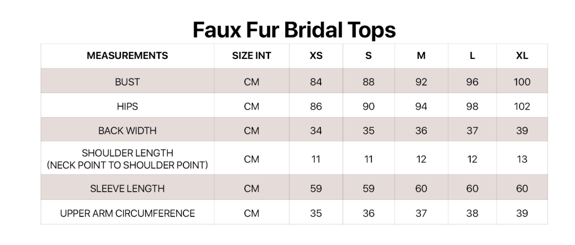 Brudecape i faux fur - E20